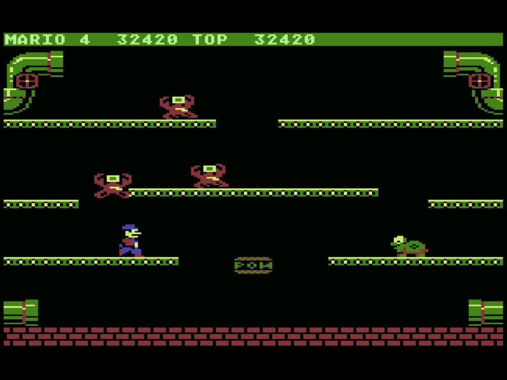 Gameplay of Mario Bros. for Atari 5200